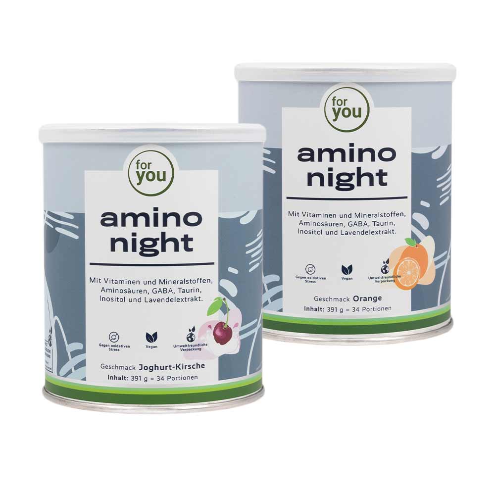 for you amino night 2er-Set - Joghurt-Kirsche & Orange — Bild 1
