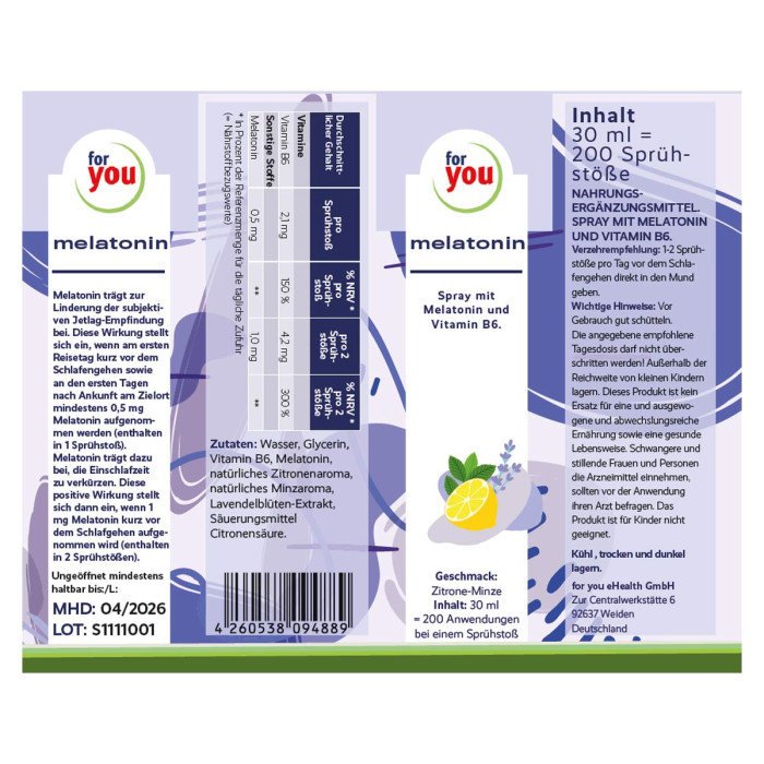 for you Melatonin Einschlafspray | 0,5 mg pro Sprhsto