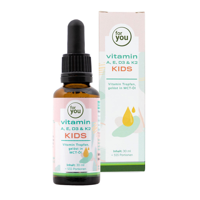 Vitamin Tropfen für Kinder mit Vitamin A, E, D3 & K2