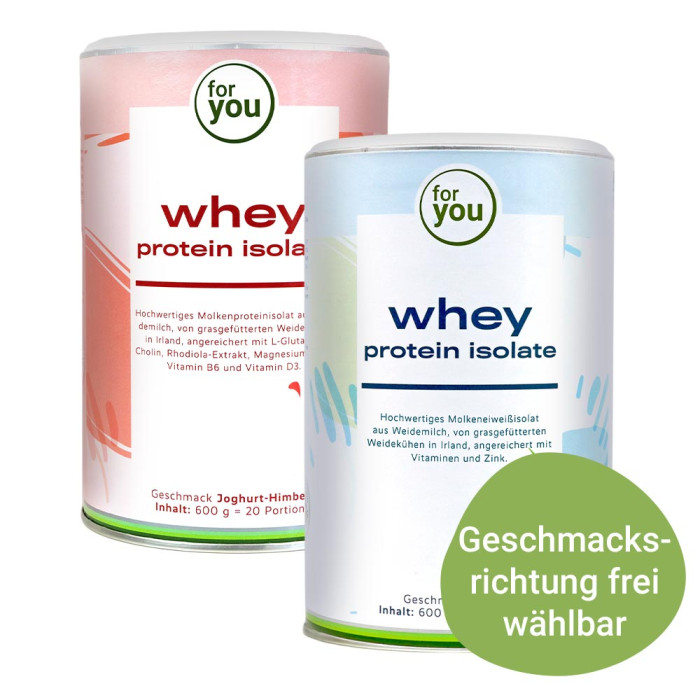 for you whey protein isolate 2er-Sparset