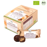 bliss balls erdnuss kakao tray