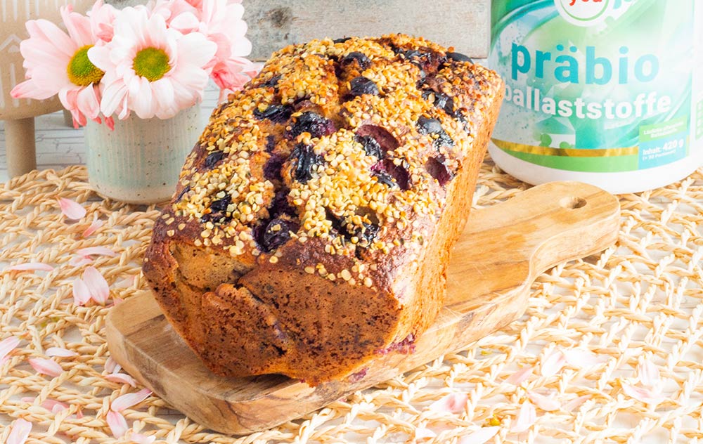 Bananenbrot mit Blaubeeren