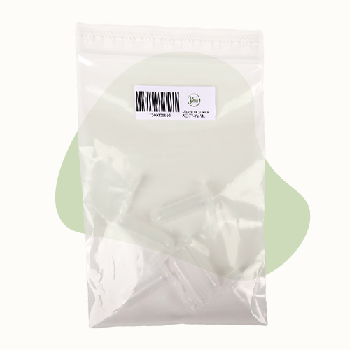 Druckverschlussbeutel mit Aktivierungs-Code zur Identifizierung Deiner Probe im Labor