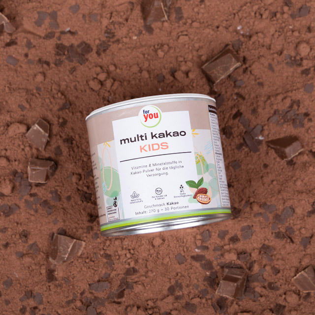 Kinder Kakaopulver mit natürlichen Vitaminen, für die tägliche Versorgung Kinder Kakaopulver mit natürlichen Vitaminen, für die tägliche Versorgung