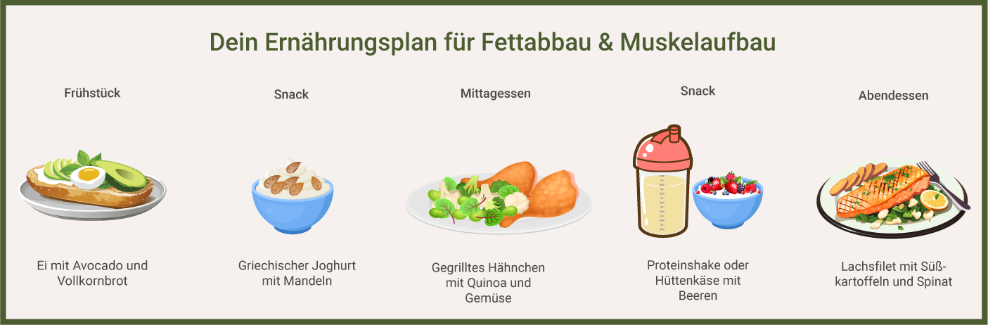 Ernaehrungsplan Fettabbau und Muskelaufbau