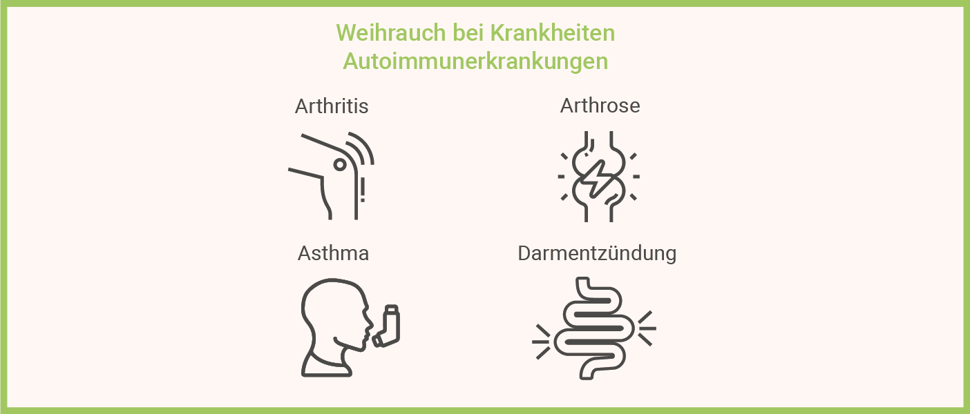 Weihrauch bei Krankheiten Infografik: Weihrauch bei Krankheiten