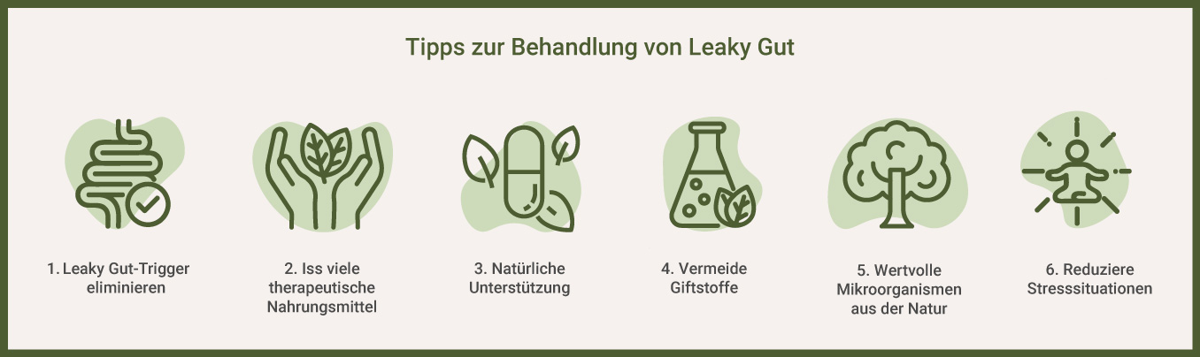 Tipps, um Leaky Gut zu behandeln Infografik: Tipps, um Leaky Gut zu behandeln