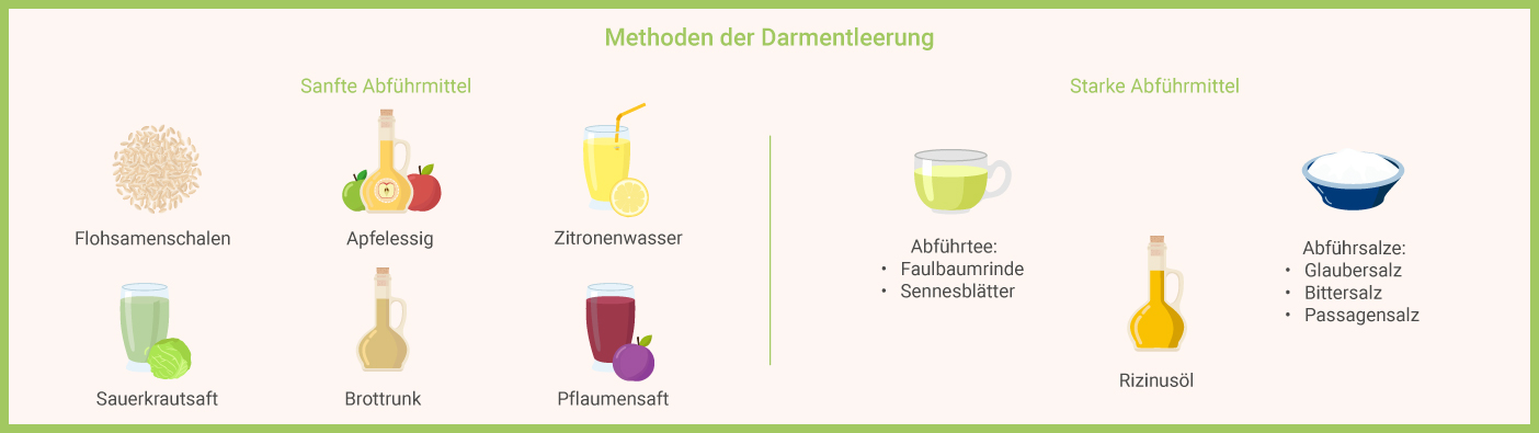 Methoden der Darmreinigung Infografik: Darmreinigung Methoden