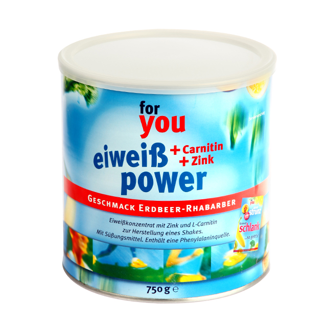 for you eiweiß power Erdbeer-Rabarber Dose