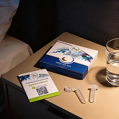 Melatonin Test & Cortisol Test - Utensilien und Verpackung