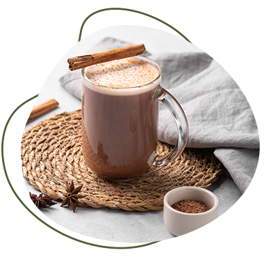 Bild zeigt moon magic latte - zubereitet in Milch