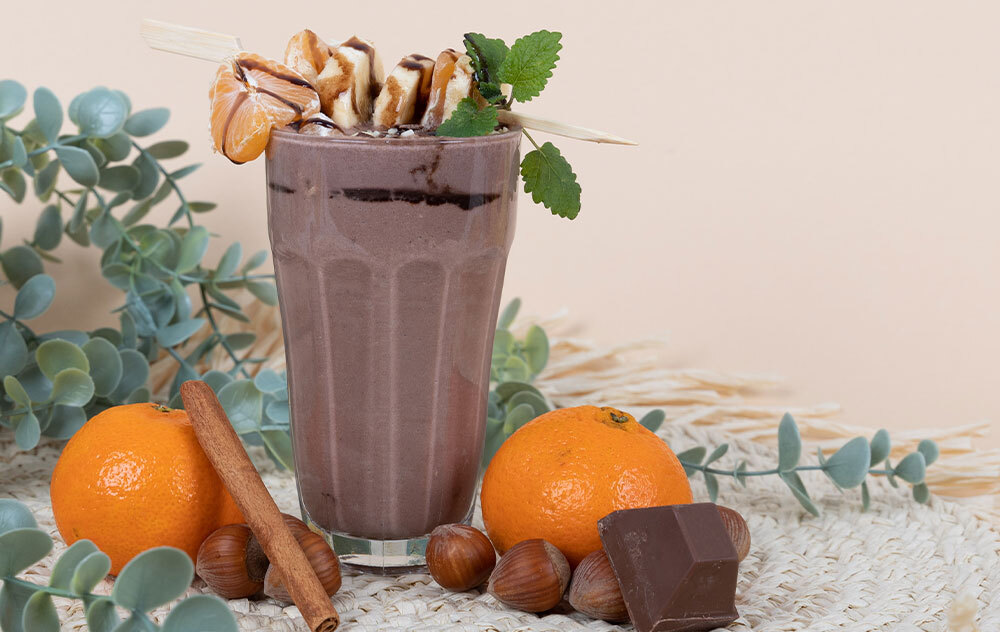 Schoko-Orangen-Eiweißshake - Whey Protein Rezept