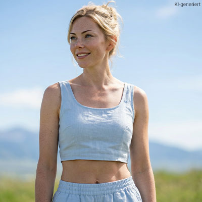 Schaubild zeigt sportliche Frau in der Natur
