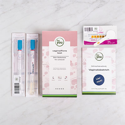 Vaginalflora Test - Utensilien und Verpackung