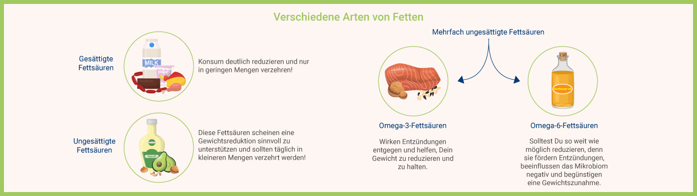 Die verschiedenen Arten von Fetten Unterschiedliche Arten von Fetten